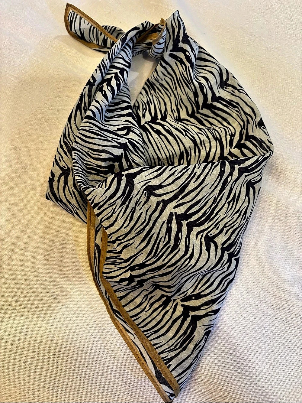 Marc Jacobs Zebra Print Scarf in White & Black